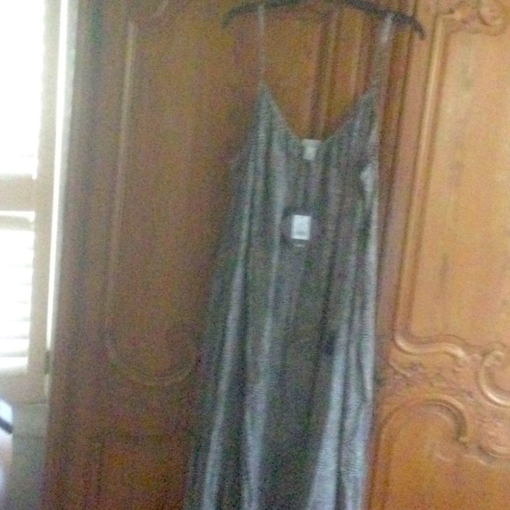 Full length, adjustable maxi sundress, blk/wht